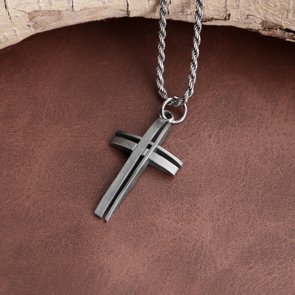 925 Sterling Silver Layered Cross Pendant Shielding Your Soul In Unshakeable Faith