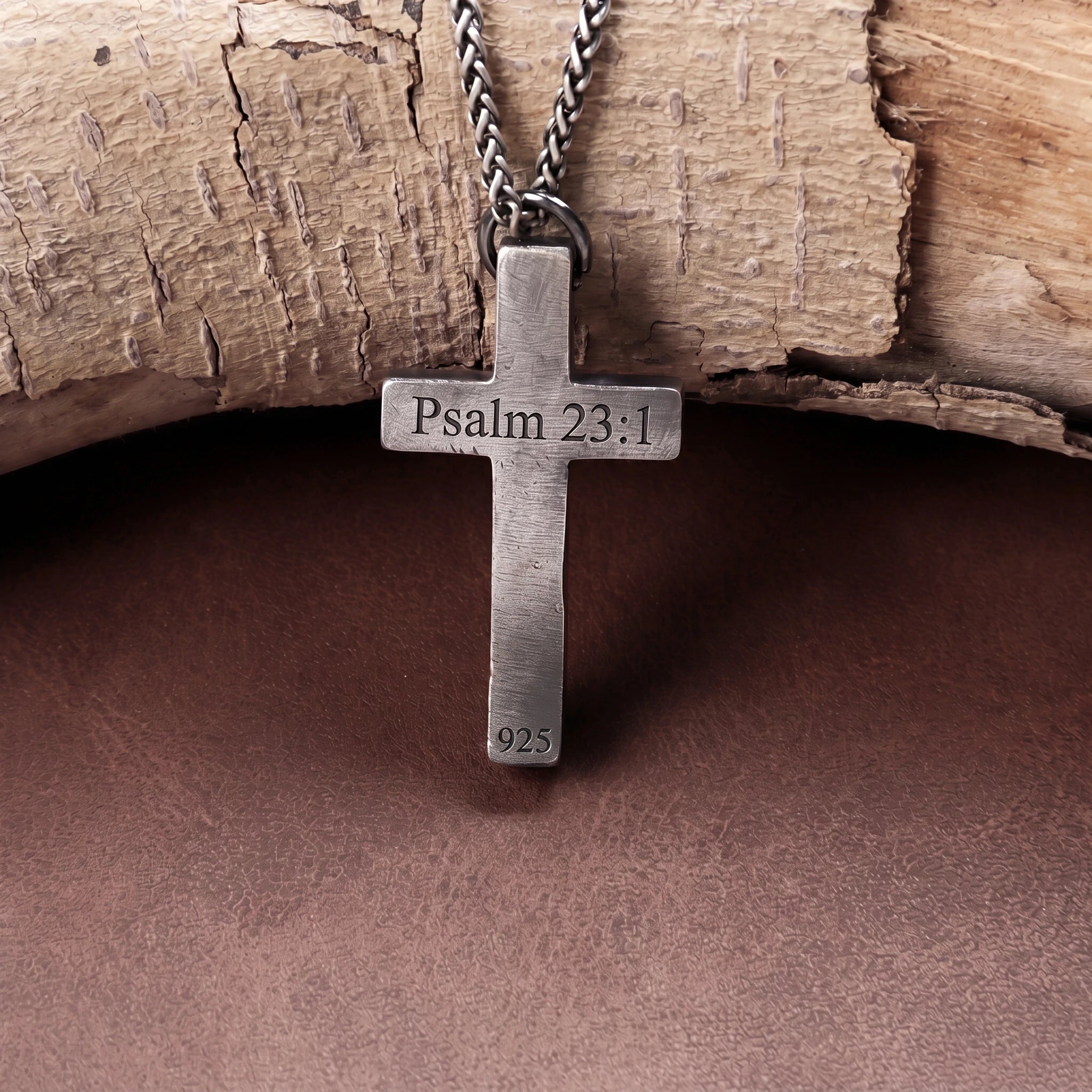 Custom Engravable 925 Silver Inset Crucifix Heirloom Jesus Pendant