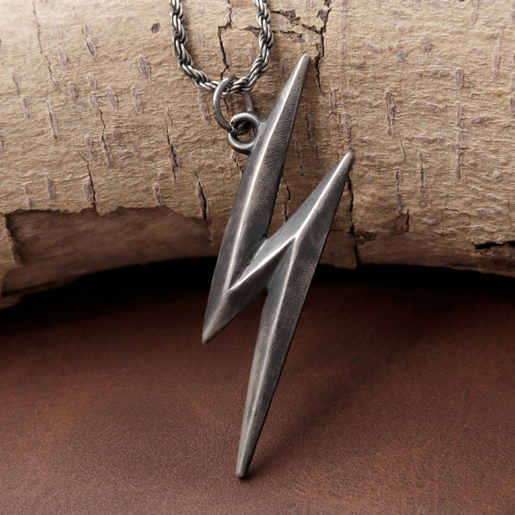 925 Sterling Silver Lightning Bolt Pendant for Bold Style and Inner Strength