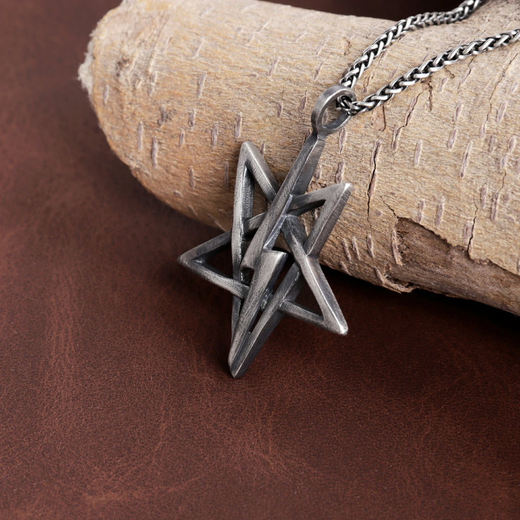 925 Sterling Silver Star Lightning Pendant for Bold Ambition and Inner Spark