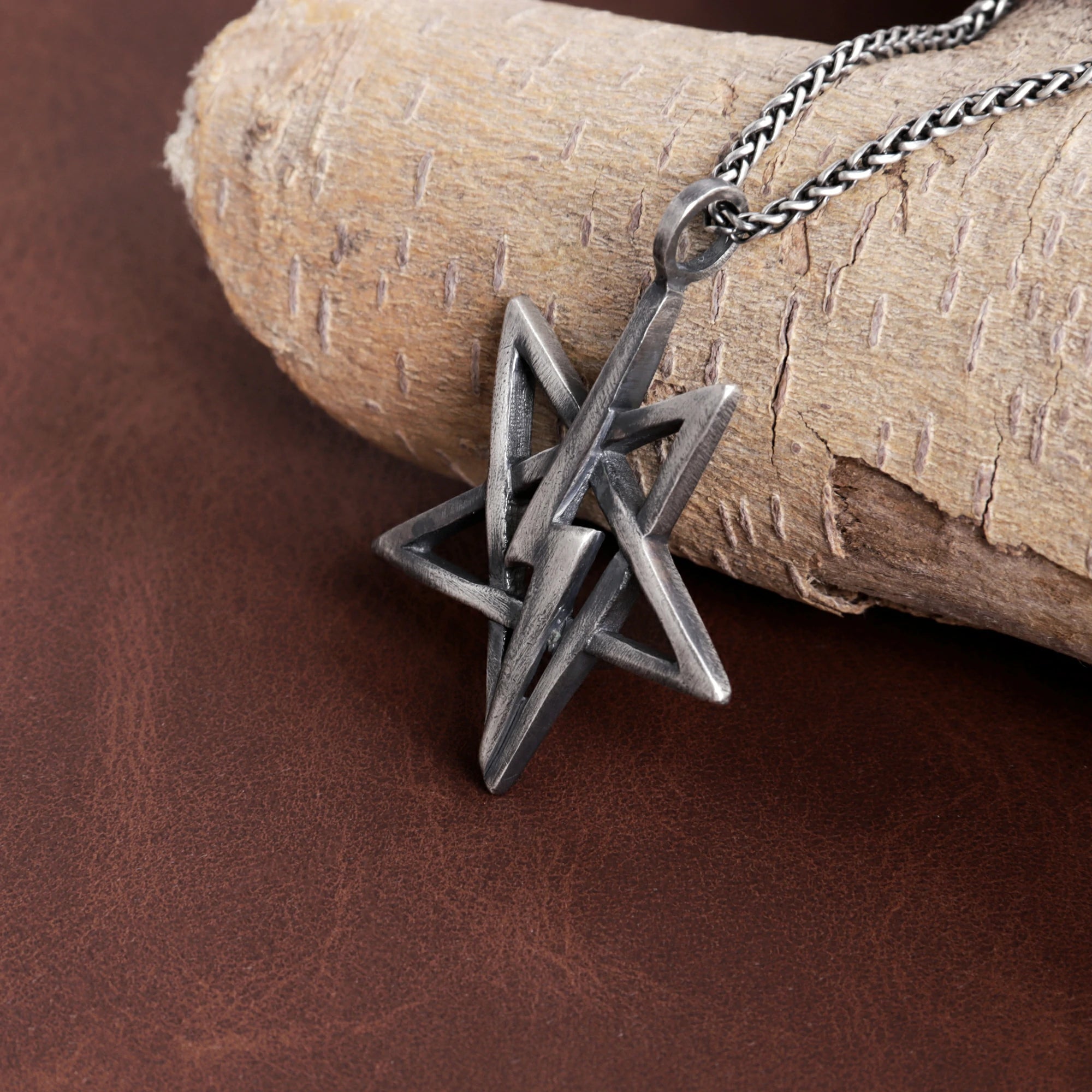 925 Sterling Silver Star Lightning Pendant for Bold Ambition and Inner Spark