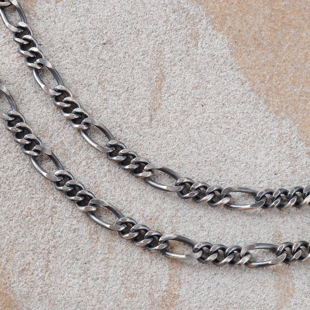 925 Silver Figaro Chain Necklace for Men and Women