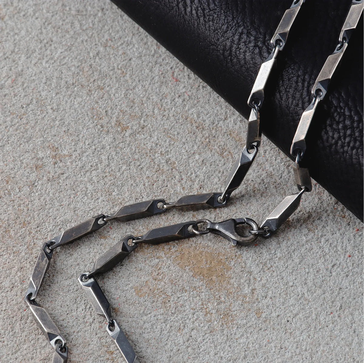 925 Sterling Silver 3.5mm Twist Bar Link Chain, Masculine Men Necklace Gift for Him