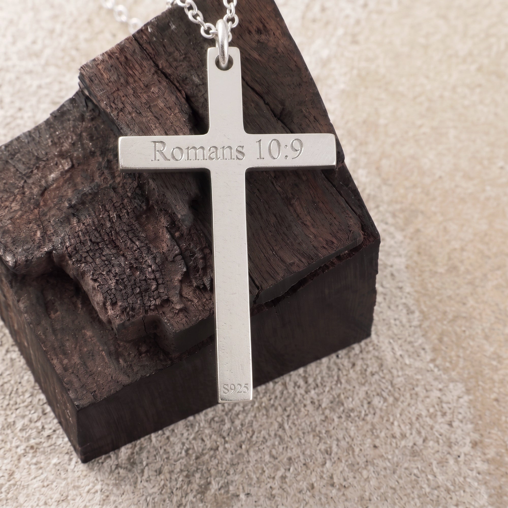 925 Sterling Silver Radiant Crucifix Holy Jesus Cross Durable Necklace