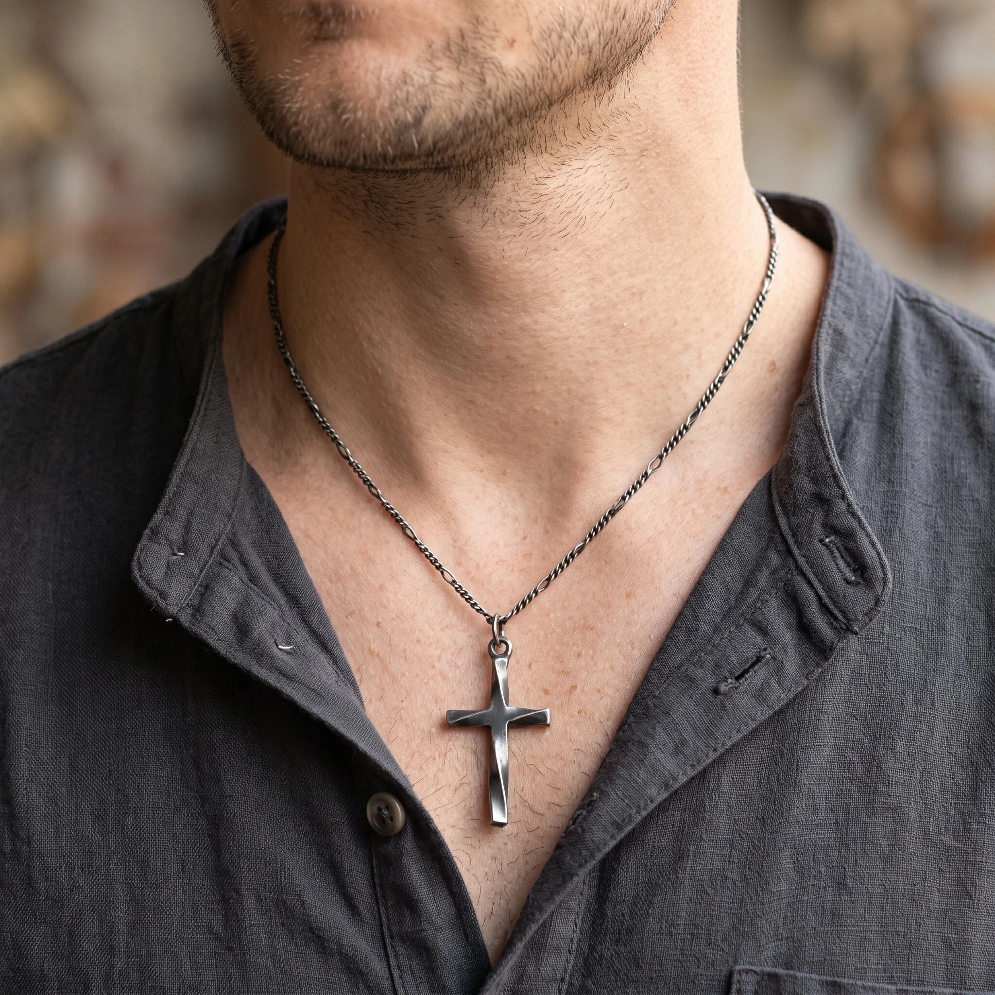 925 Sterling Silver Infinite Mobius Holy Cross Durable Faith Pendant Necklace