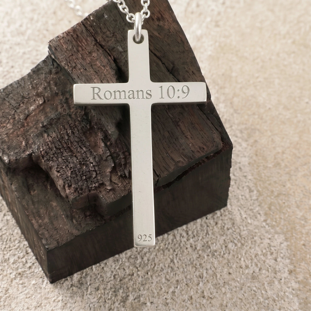 925 Sterling Silver Radiant Crucifix Holy Jesus Cross Durable Necklace