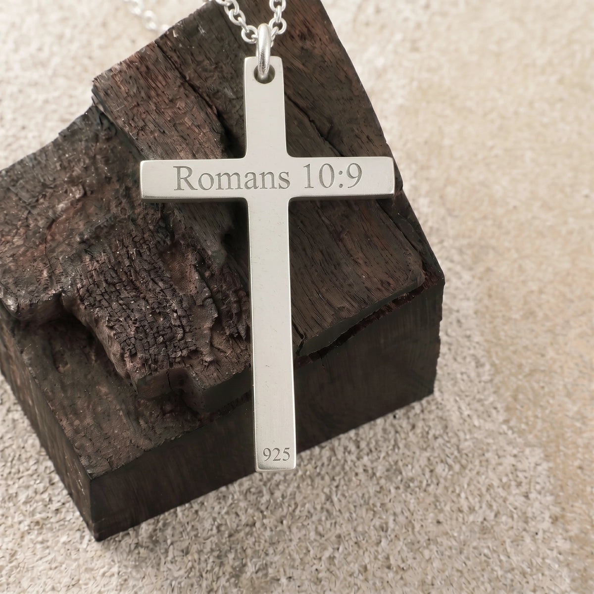 925 Sterling Silver Radiant Crucifix Holy Jesus Cross Durable Necklace