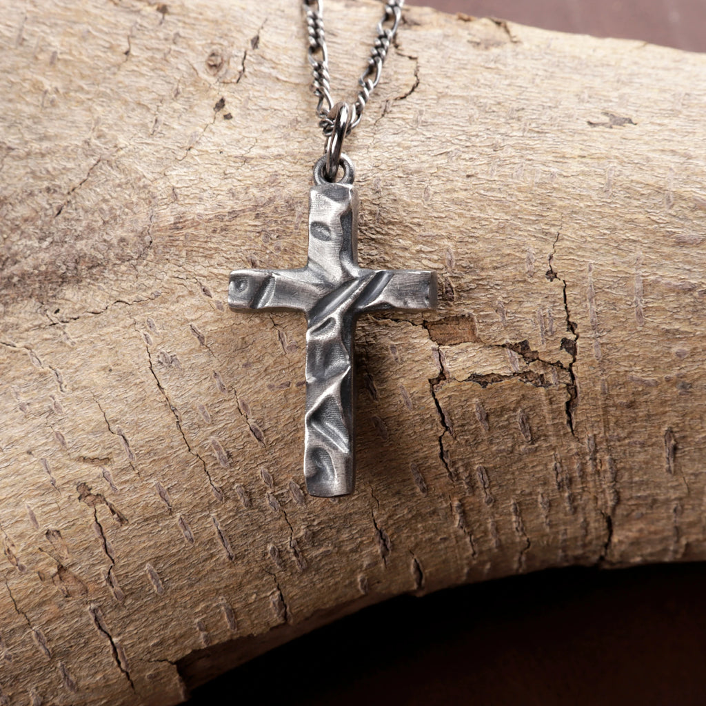 Solid 925 Sterling Silver Inset Crucifix Sacred Heirloom Protection Gift for Him Her