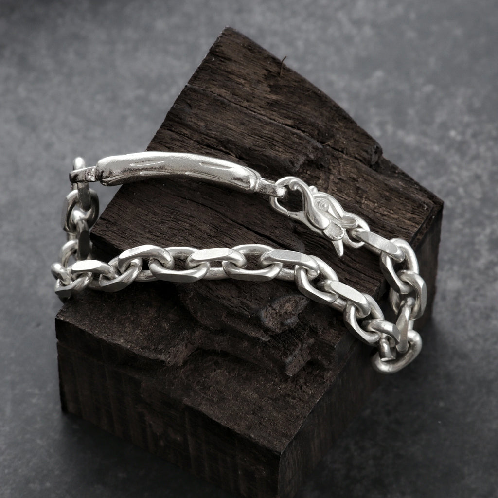 Dragon Skeleton Chain Bracelet, 925 Sterling Silver Beast Bone Link Cable Wristband