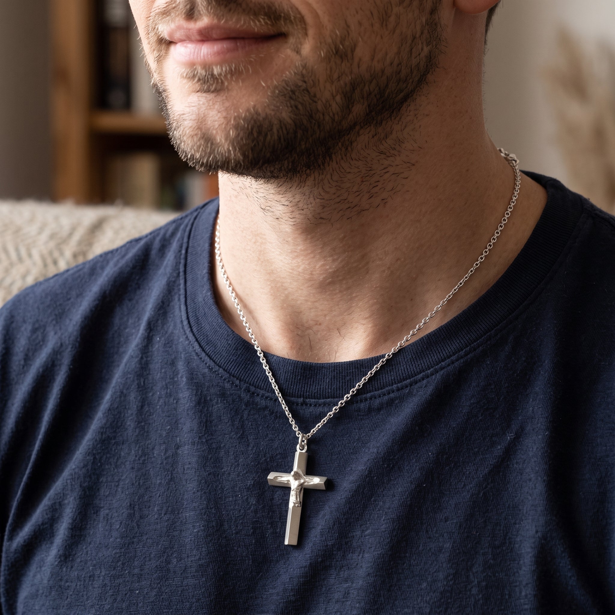 925 Sterling Silver Holy Crucifix, Sacred Jesus Cross Pendant for Faith & Salvation