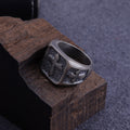 Personalized Men's Cross Signet Ring - Vintage Gift for Him