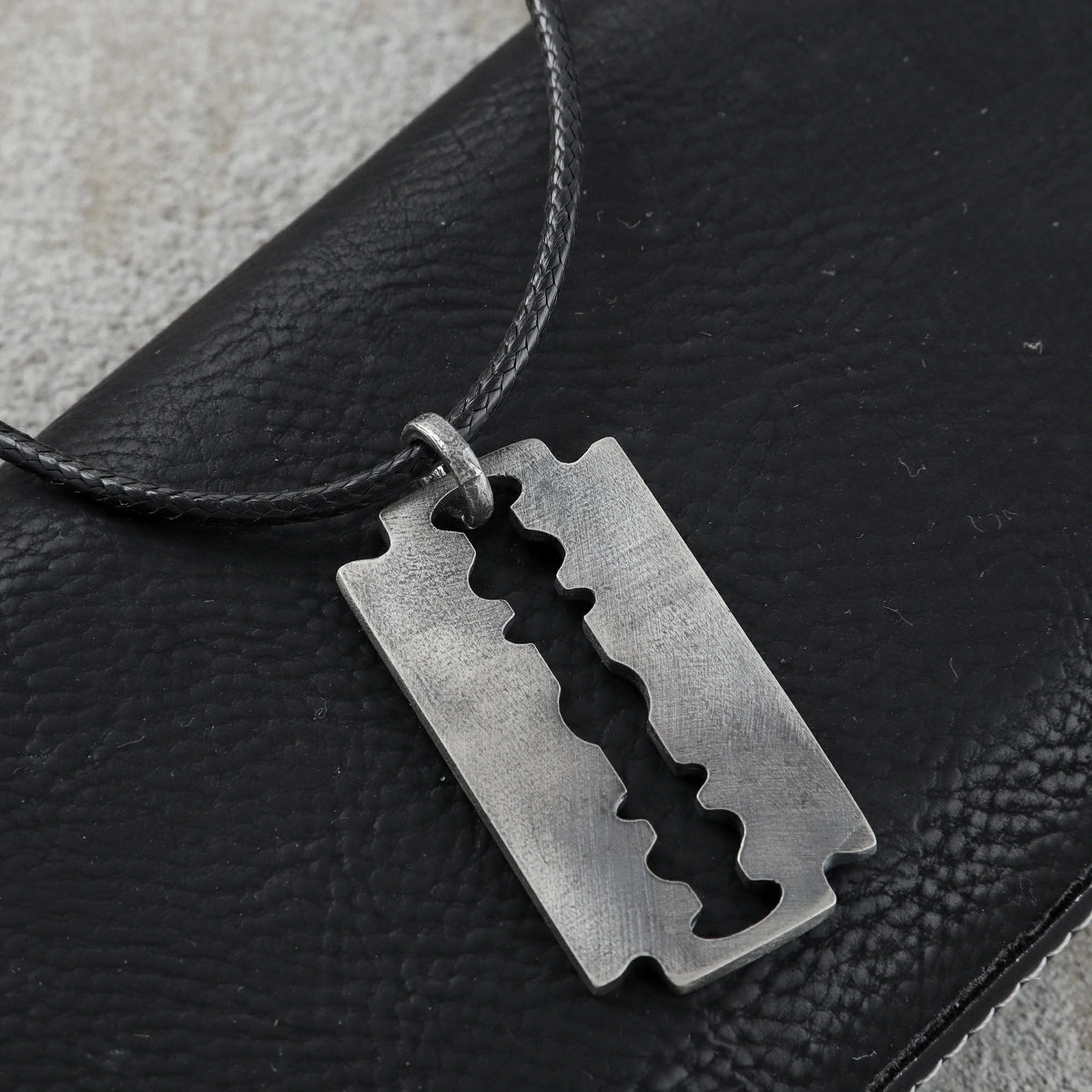 925 Sterling Silver Engravable Blade Pendant, Personalized Punk Necklace Jewelry