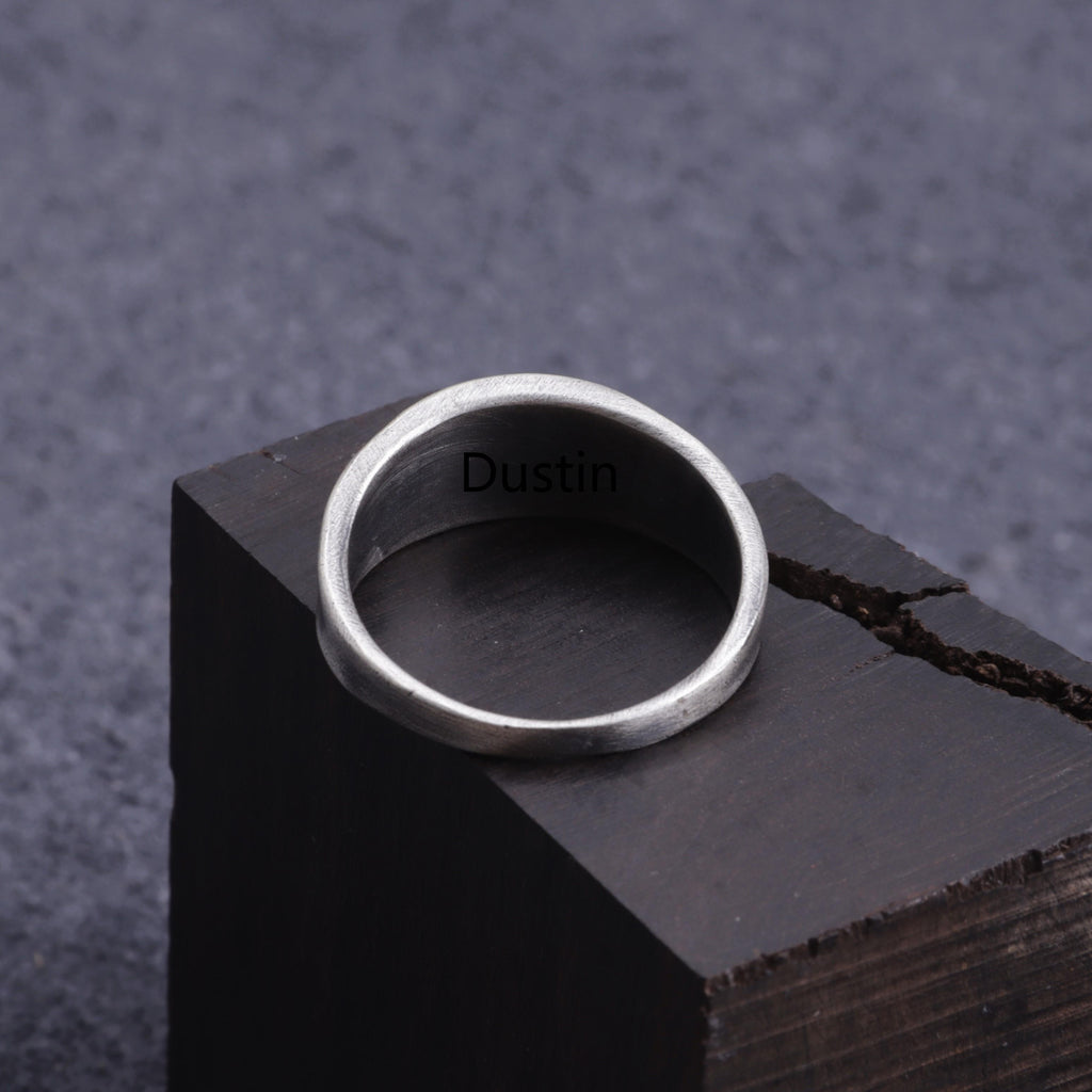 Vintage Templar Cross Signet Ring, Custom Engraved Sterling Silver Band, Personalized Faith Religious Ring for Men