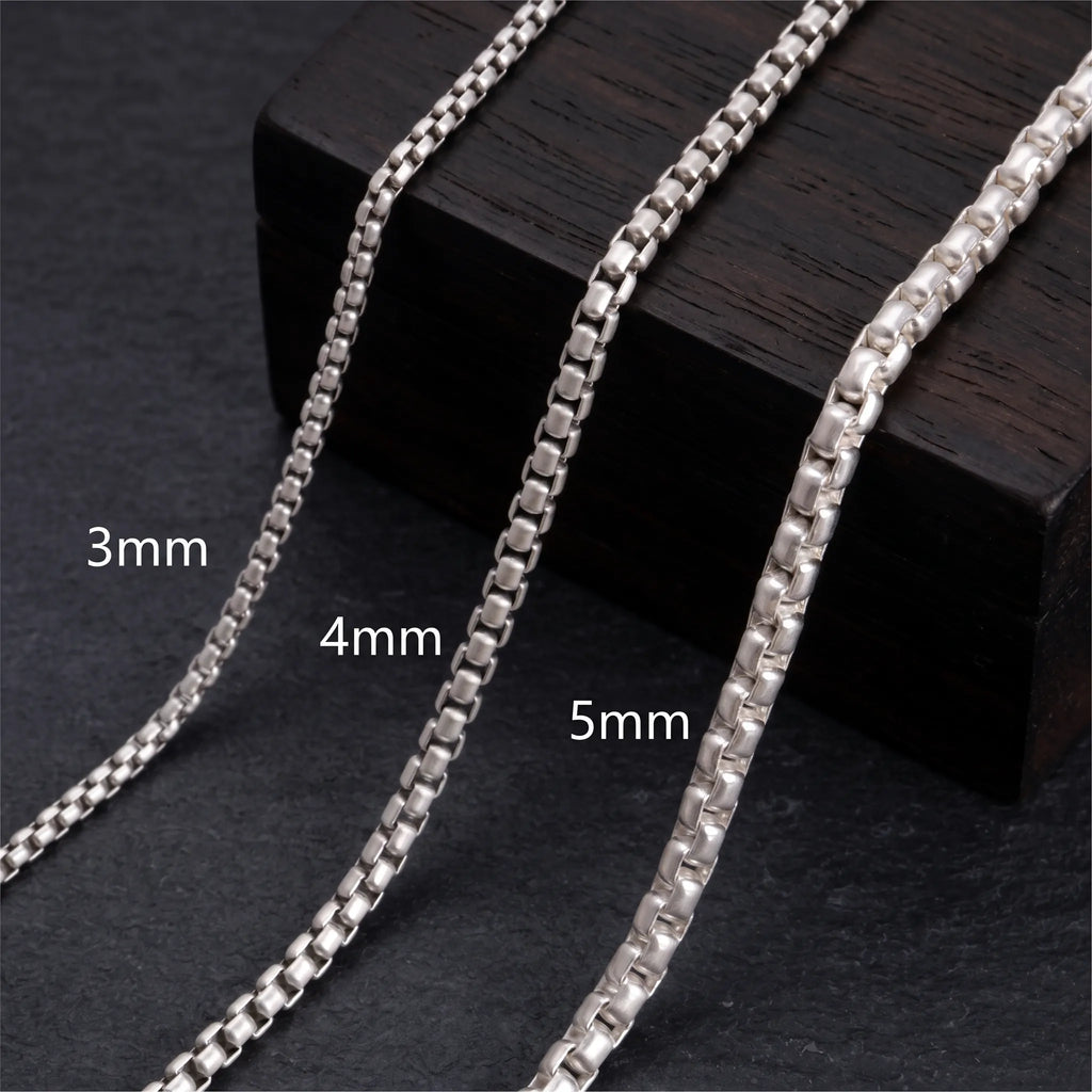 925 Sterling Silver Box Chain Anklet - Perfect Vacation Gift for Him & Her