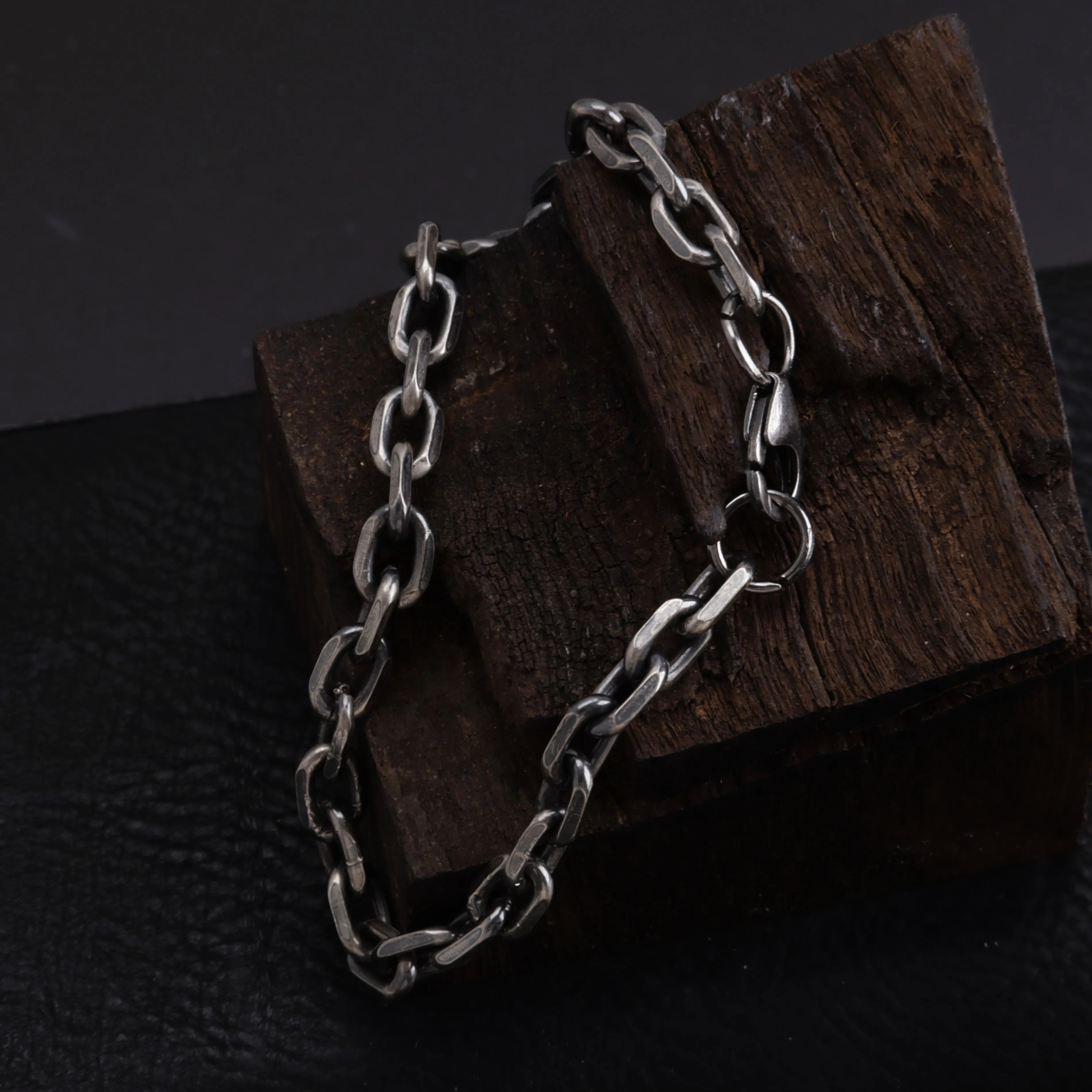 925 Sterling Silver Anchor Chain Anklet for Men & Women