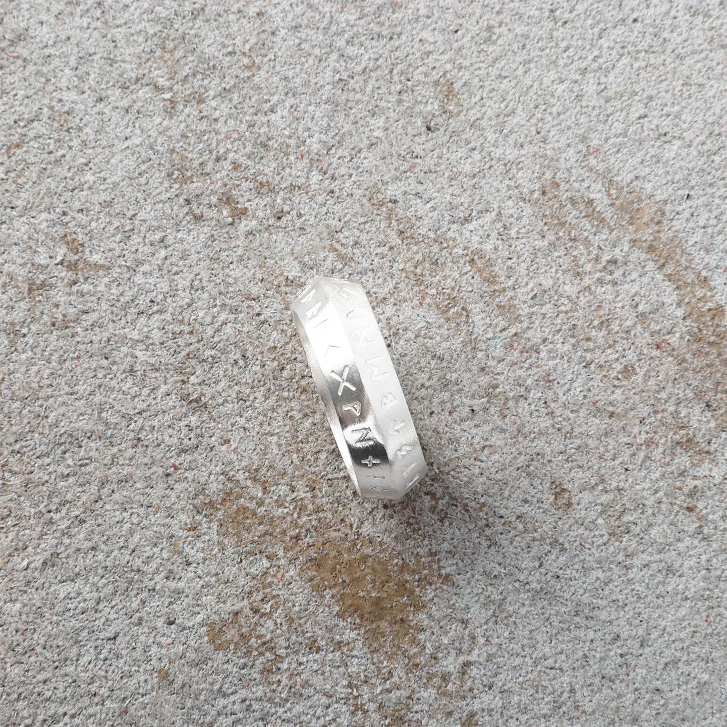 Antique 925 Sterling Silver Viking Rune Ring Custom Engrave Inside Band Talisman Gift