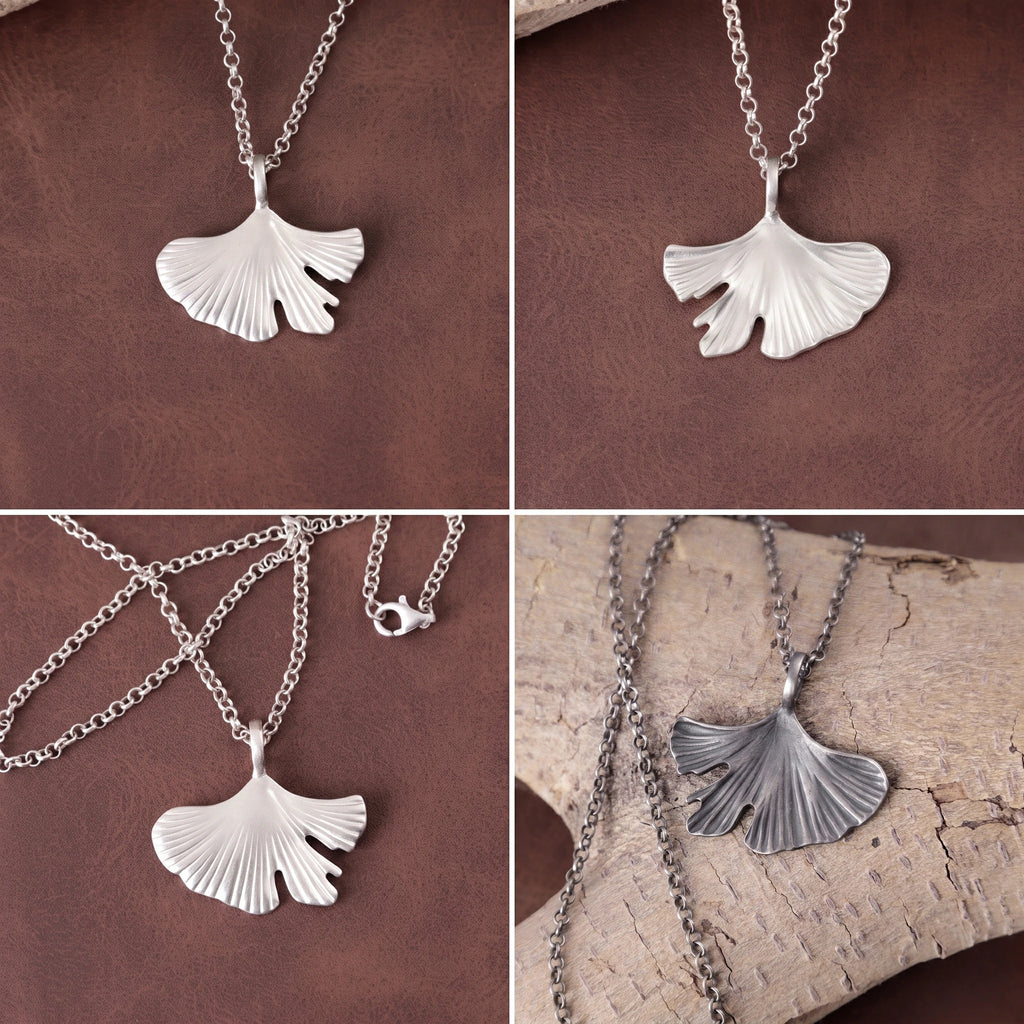 925 Sterling Silver Ginkgo Leaf Pendant Delivering Organic Grace And Timeless Charm