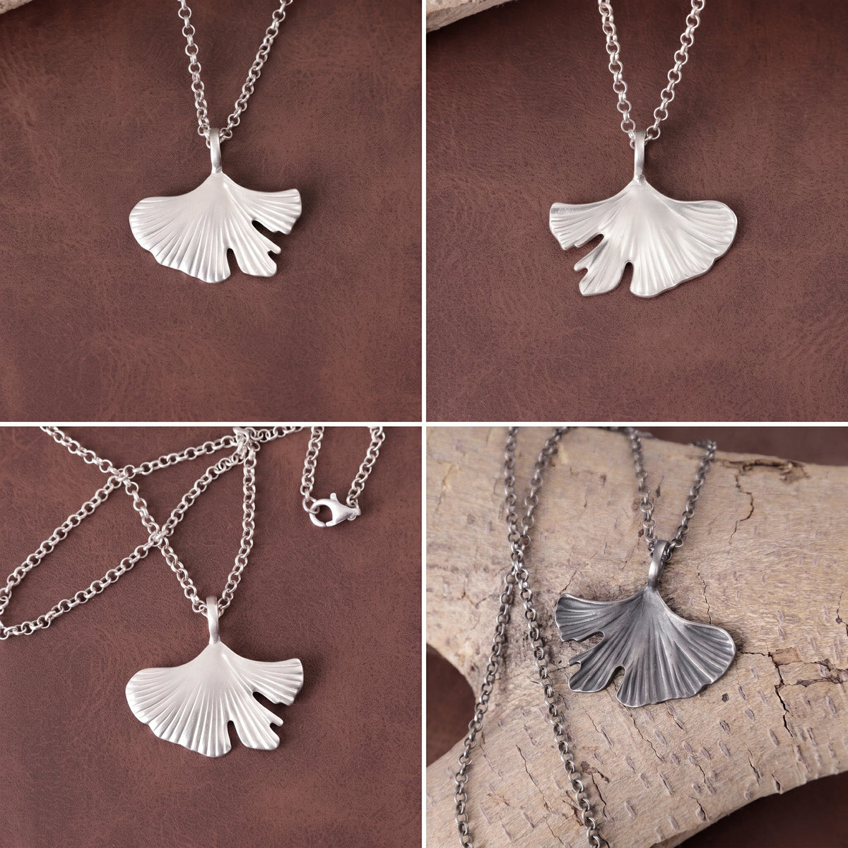 925 Sterling Silver Ginkgo Leaf Pendant Delivering Organic Grace And Timeless Charm