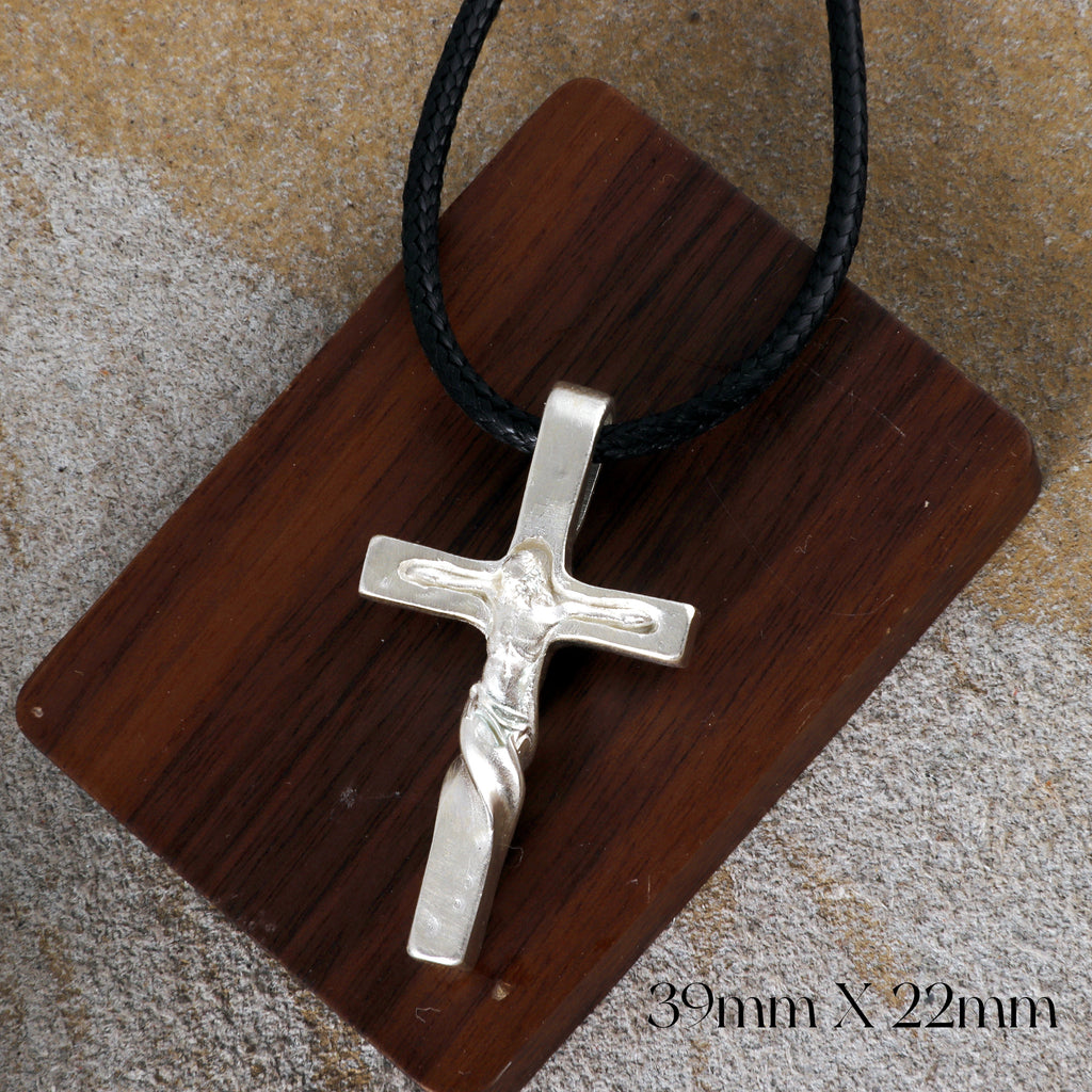 Enduring Hope Crucifix Necklace, Genuine 925 Sterling Silver Spirit of Fortitude Pendant