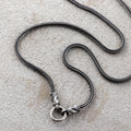 Men's Sterling Silver Foxtail Chain Necklace with Mobius Clasp