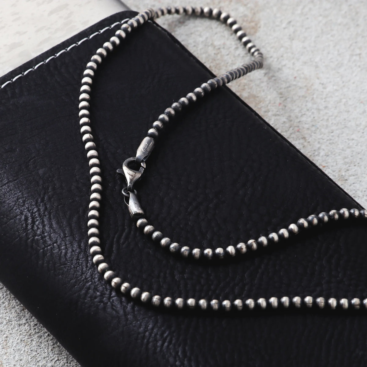 Unisex Solid 925 Sterling Silver 2.5mm Bead Ball Chain-Minimalist Necklace