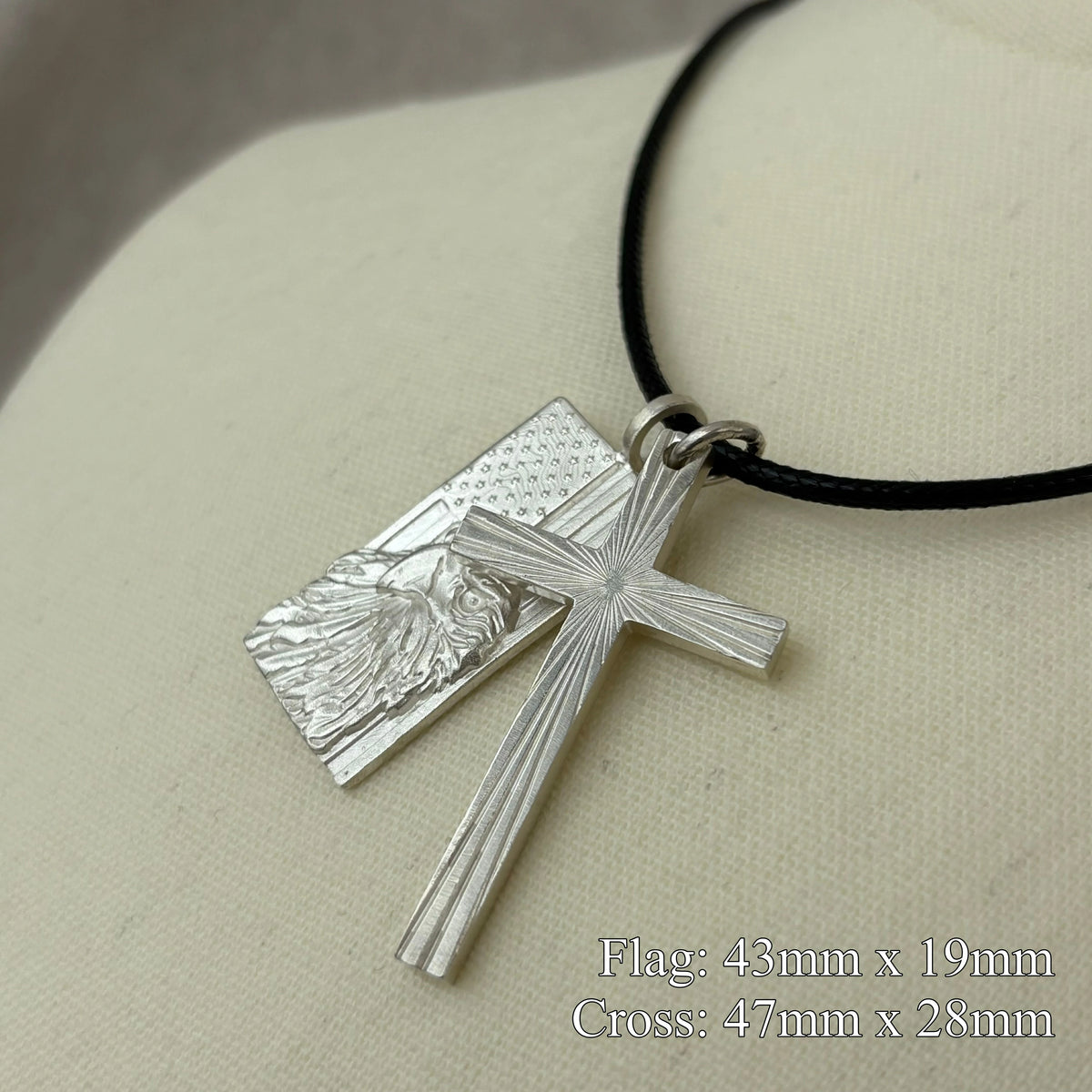 Sovereign Wings Radiant Cross, Solid 925 Sterling Silver Faith & Freedom Necklace