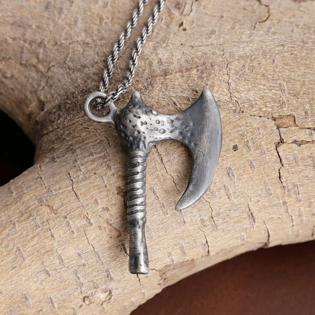 925 Sterling Silver Forged Viking Axe Pendant Delivering Rugged Edge And Fearless Power