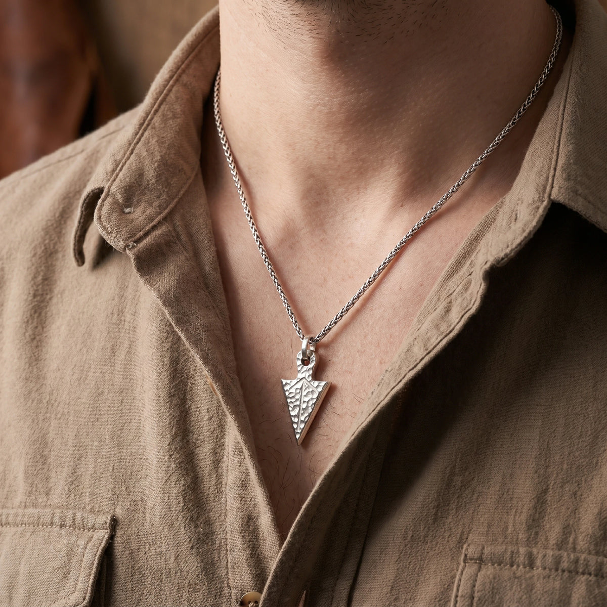 925 Sterling Silver Norse Arrowhead Pendant Channeling Raw Power And Focus
