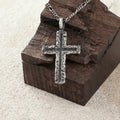 925 Sterling Silver Old Rugged Cross Durable Sacred Faith Pendant Necklace