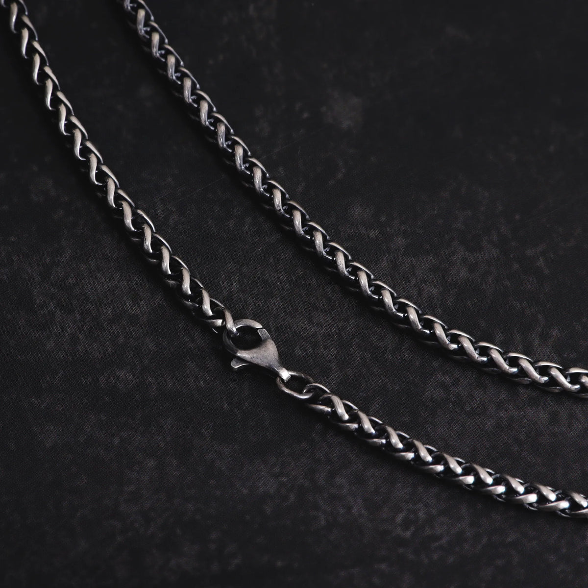 Men's 925 Sterling Silver Wheat Chain Necklace-Chunky Link