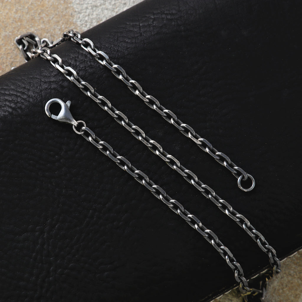Men's 925 Sterling Silver Anchor Chain Necklace