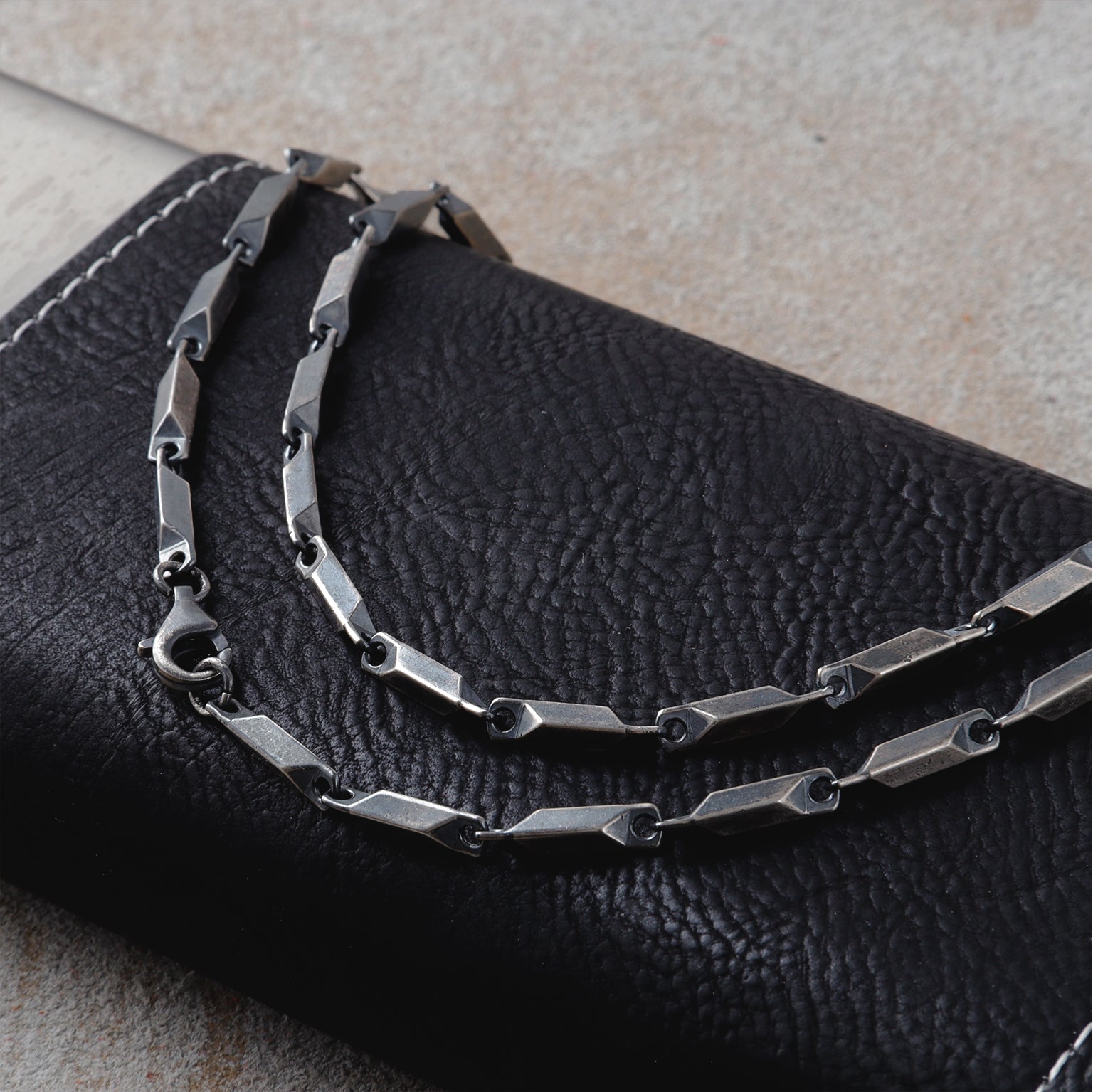 925 Sterling Silver 3.5mm Twist Bar Link Chain, Masculine Men Necklace Gift for Him