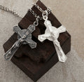 925 Sterling Silver Holy Crucifix Necklace, Sacred Jesus Cross Pendant for Faith & Protection