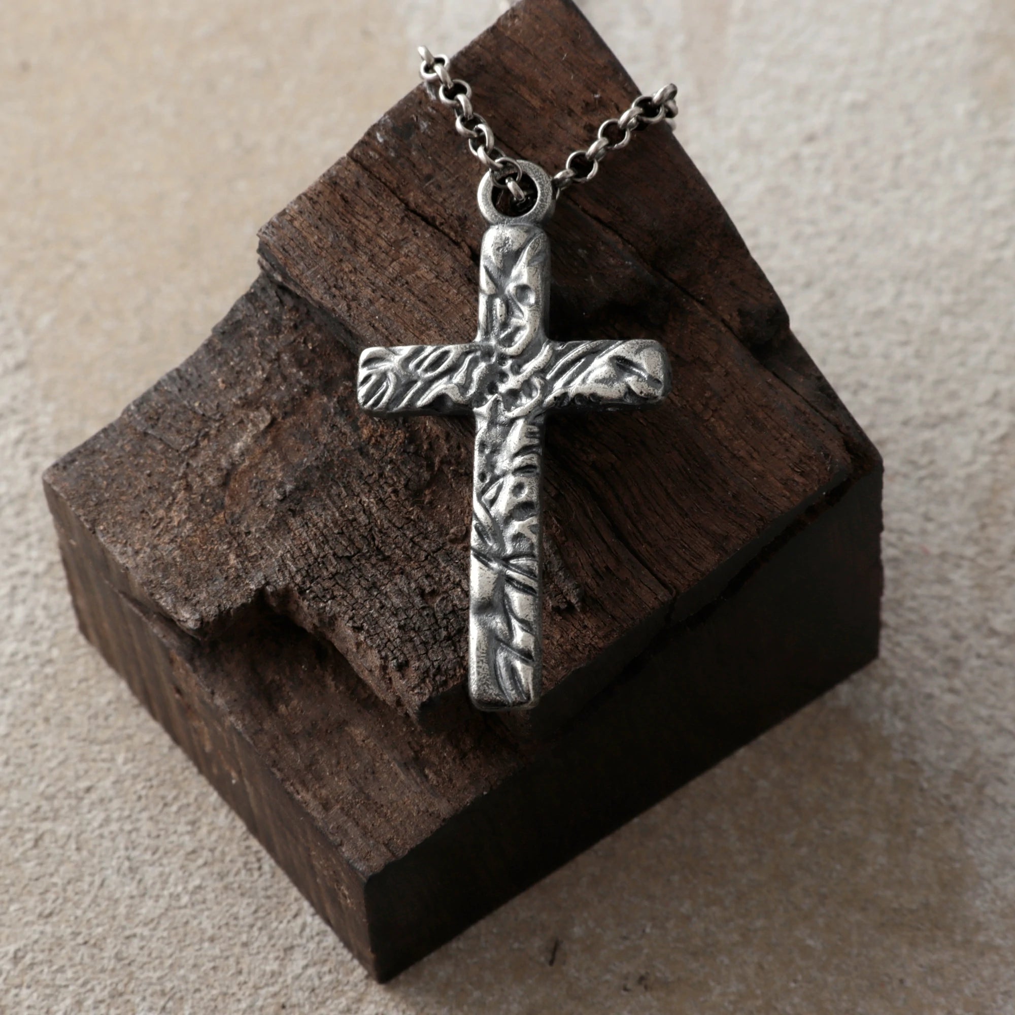 925 Sterling Silver Thorn Cross Necklace, Divine Protection Faith Pendant