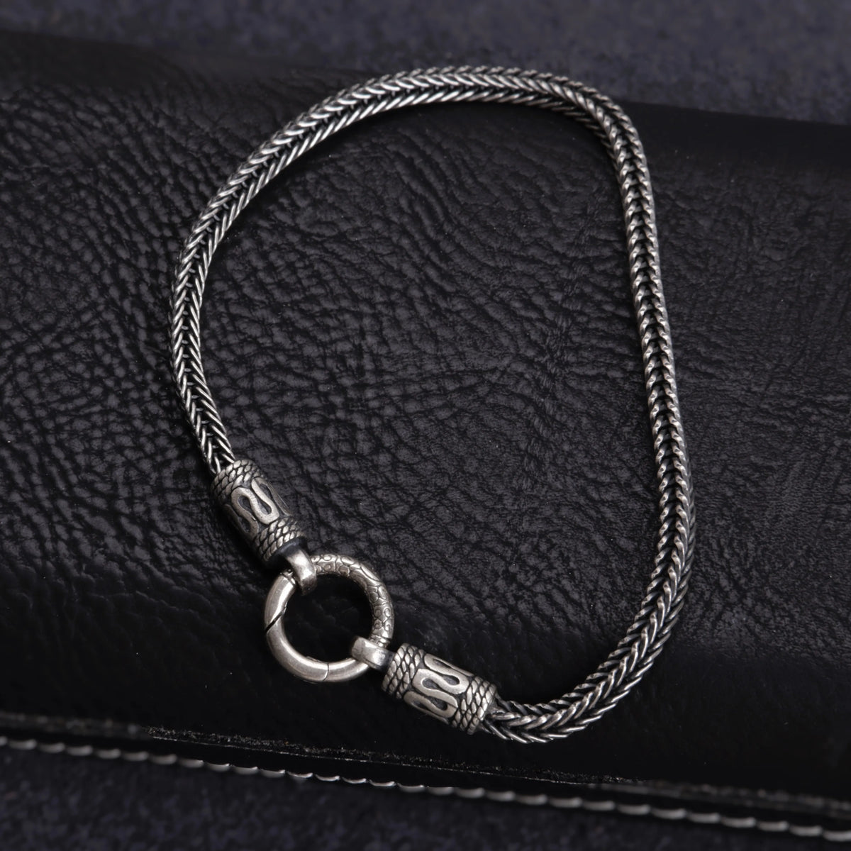 925 Sterling Silver Foxtail Chain Anklet for Men & Women
