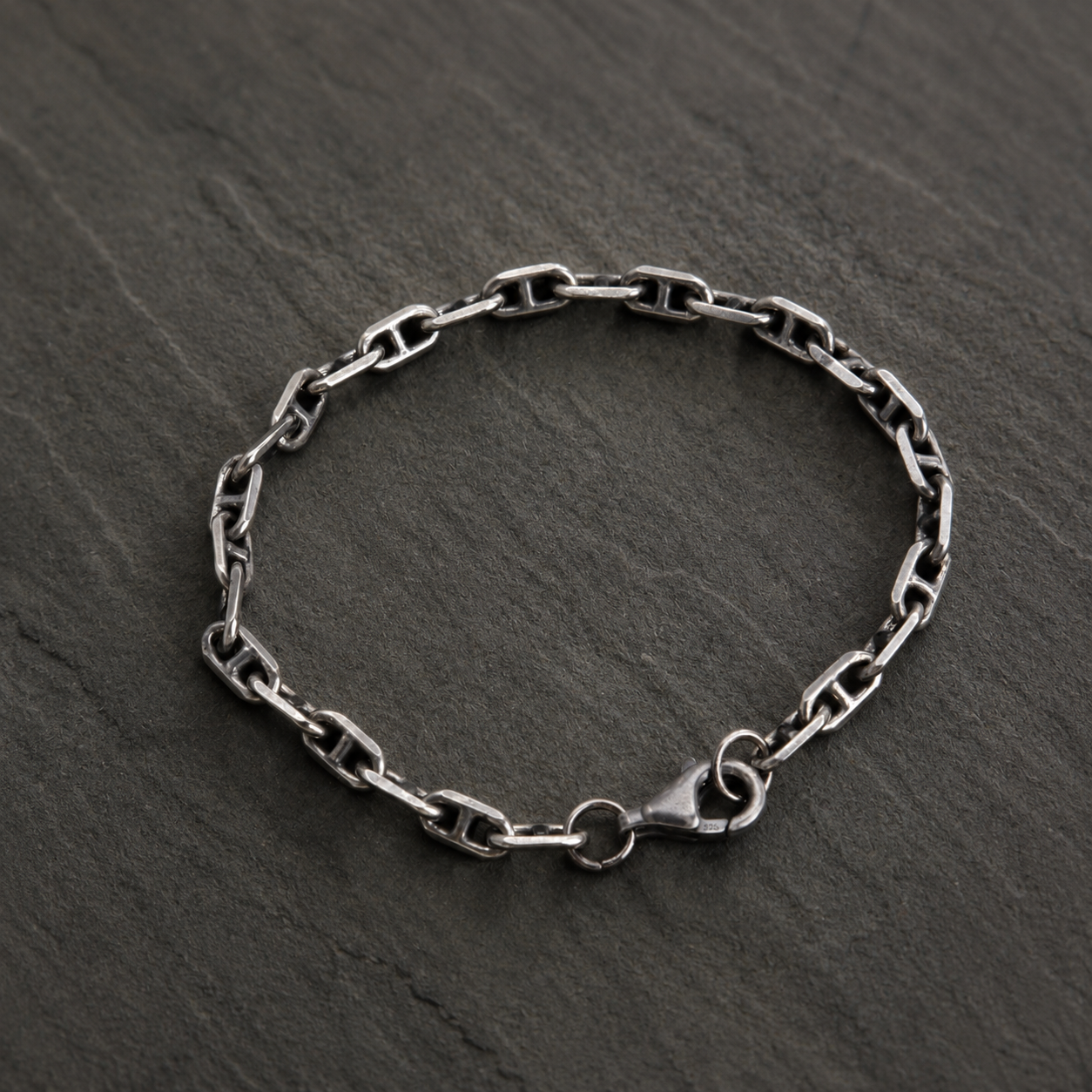 925 Sterling Silver Mariner Anchor Chain Anklet for Men & Women