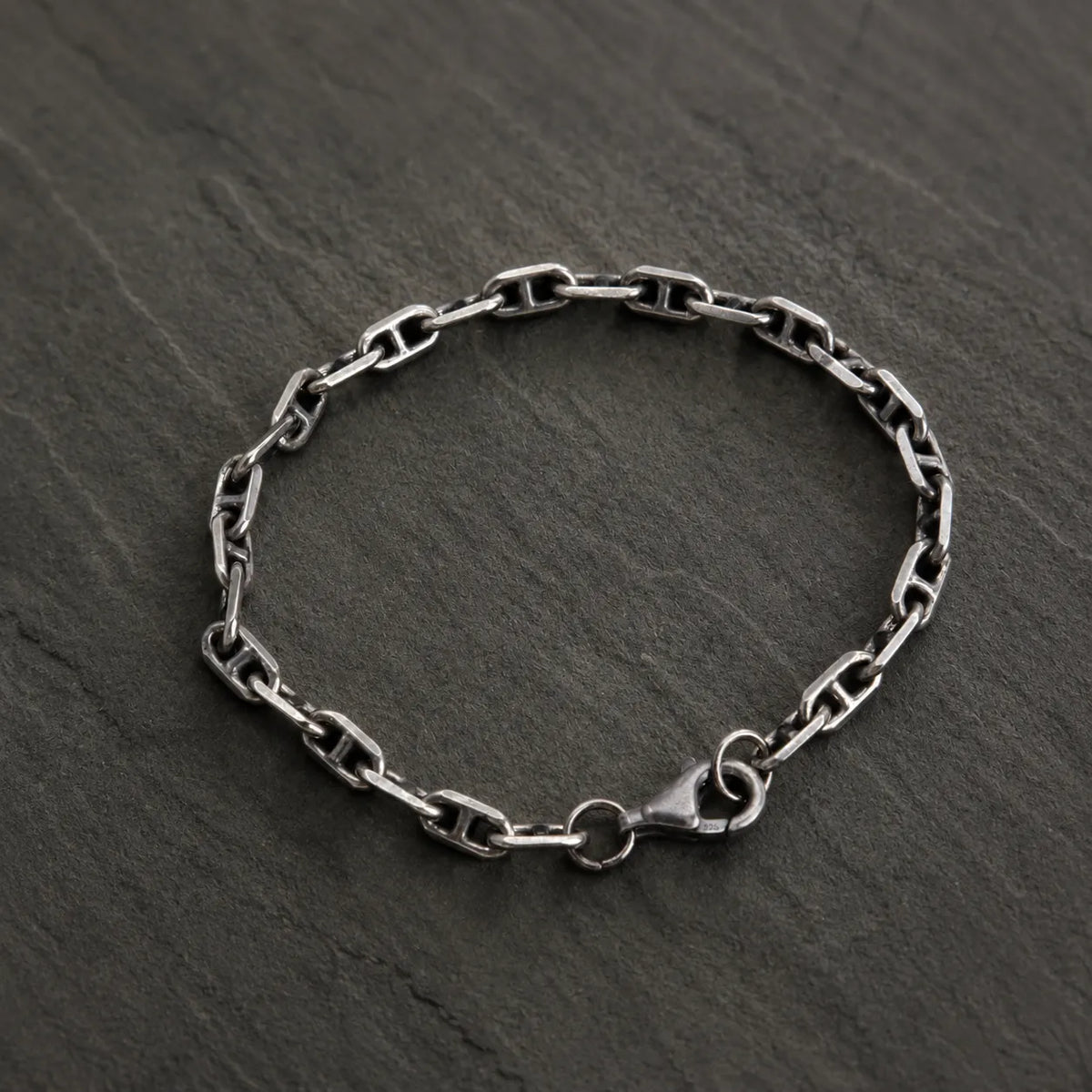 925 Sterling Silver Mariner Anchor Chain Anklet for Men & Women