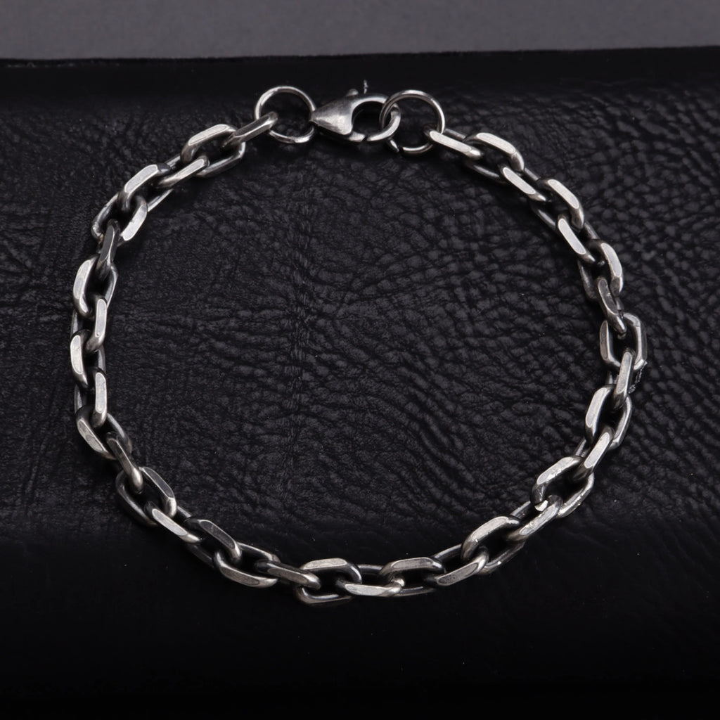 925 Sterling Silver Anchor Chain Anklet for Men & Women