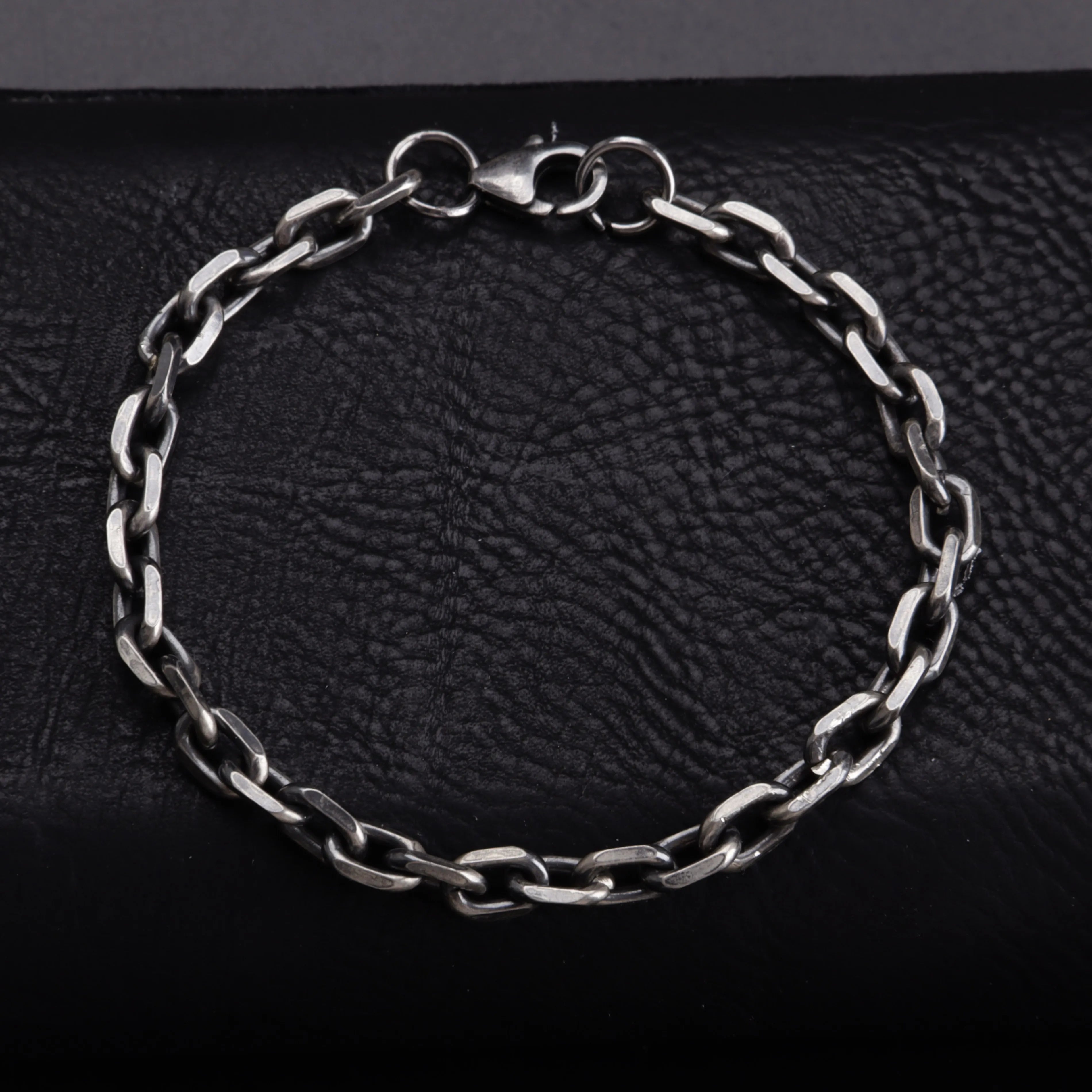 925 Sterling Silver Anchor Chain Anklet for Men & Women