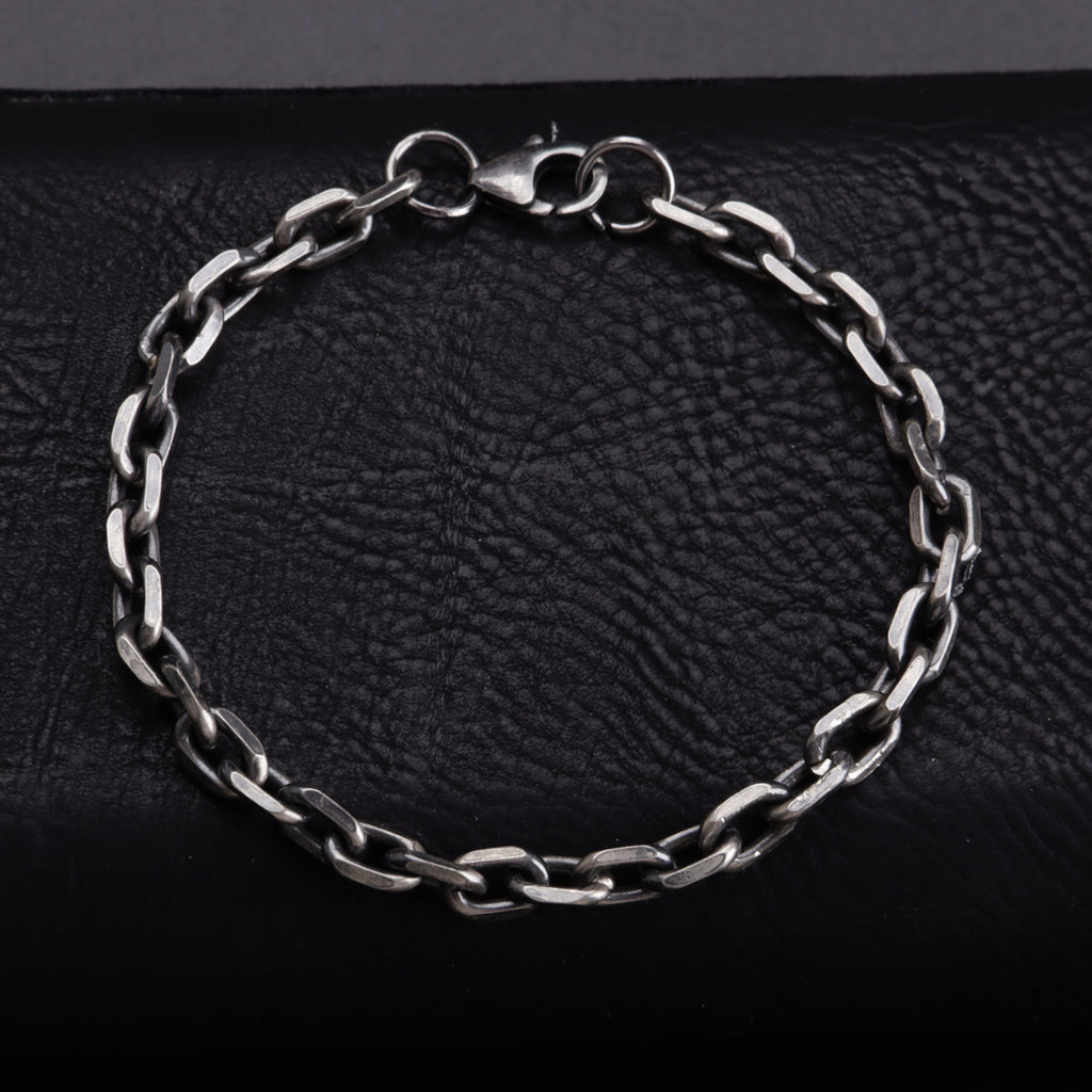 925 Sterling Silver Anchor Chain Anklet for Men & Women