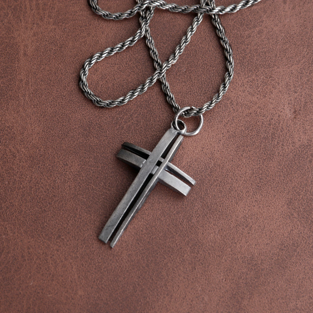925 Sterling Silver Layered Cross Pendant Shielding Your Soul In Unshakeable Faith