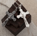 925 Sterling Silver Holy Crucifix Necklace, Sacred Jesus Cross Pendant for Faith & Protection
