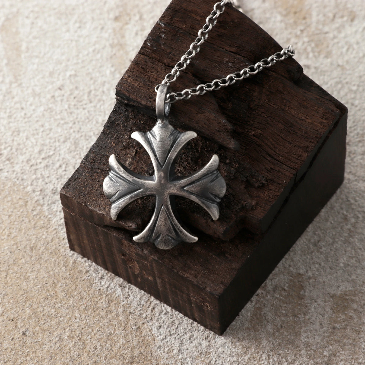 925 Sterling Silver Maltese Cross Necklace, Custom Engravable Medieval Talisman Jewelry