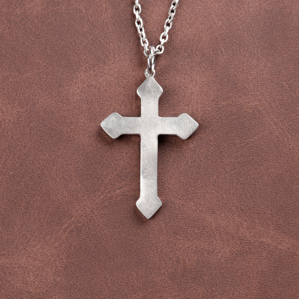 Custom Engraved 925 Sterling Silver Cross Pendant for Everlasting Devotion