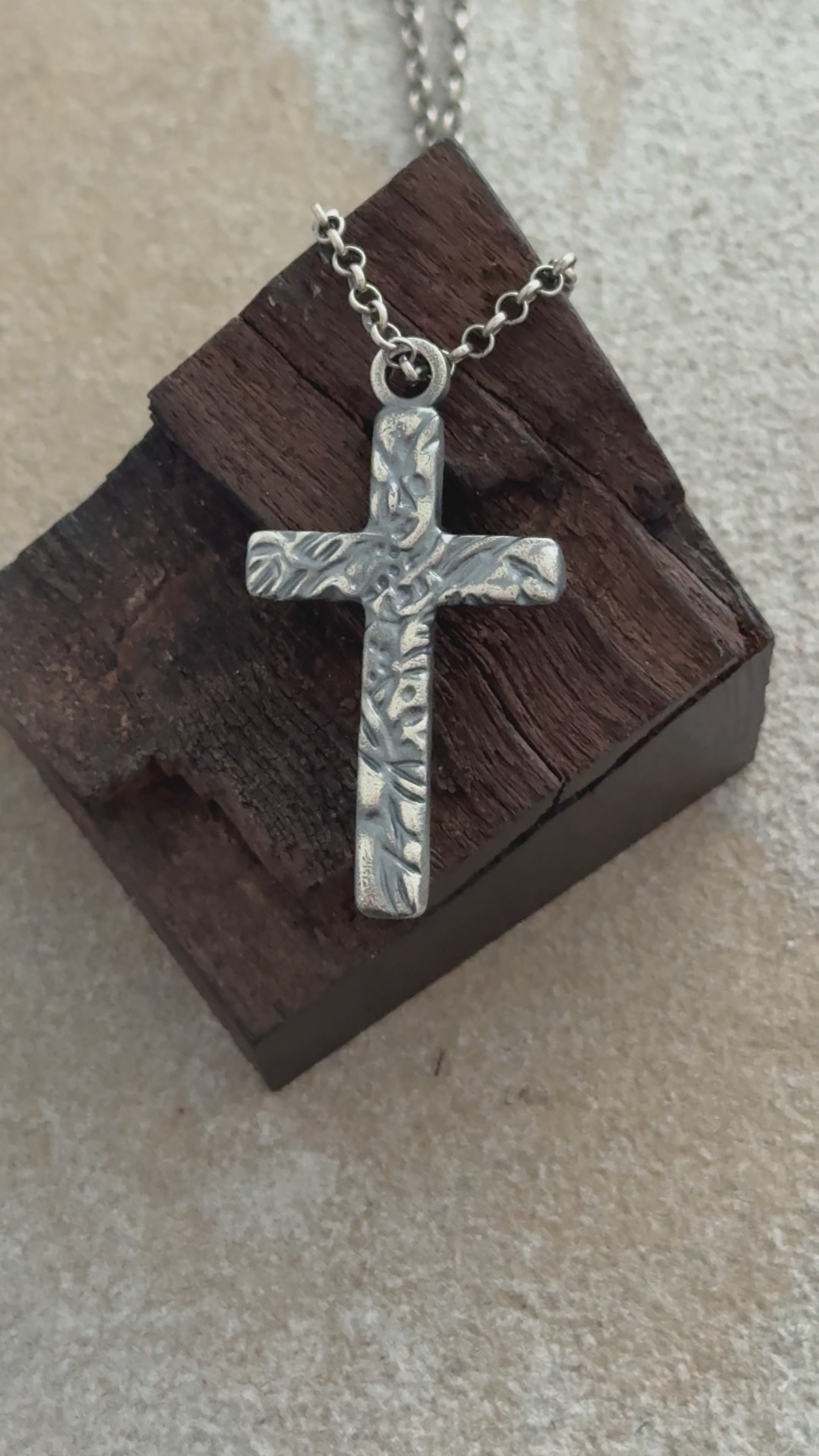 925 Sterling Silver Thorn Cross Necklace, Divine Protection Faith Pendant