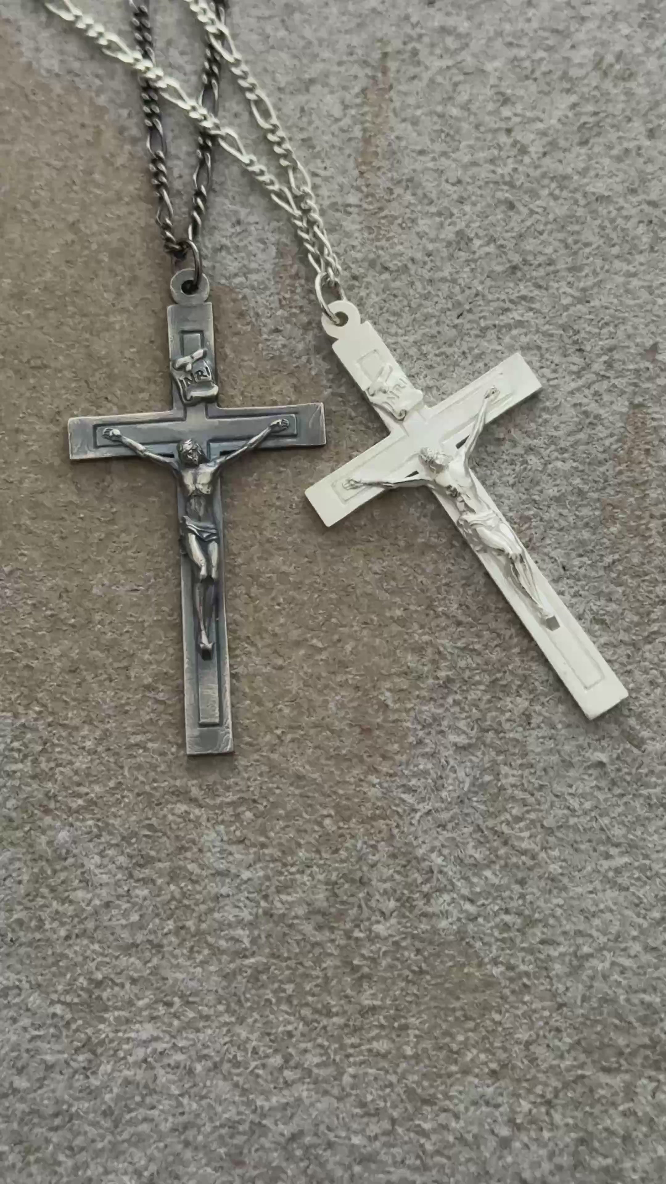 Sacred Fortitude Christ Pendant, Retro & Polished 925 Sterling Silver Talisman