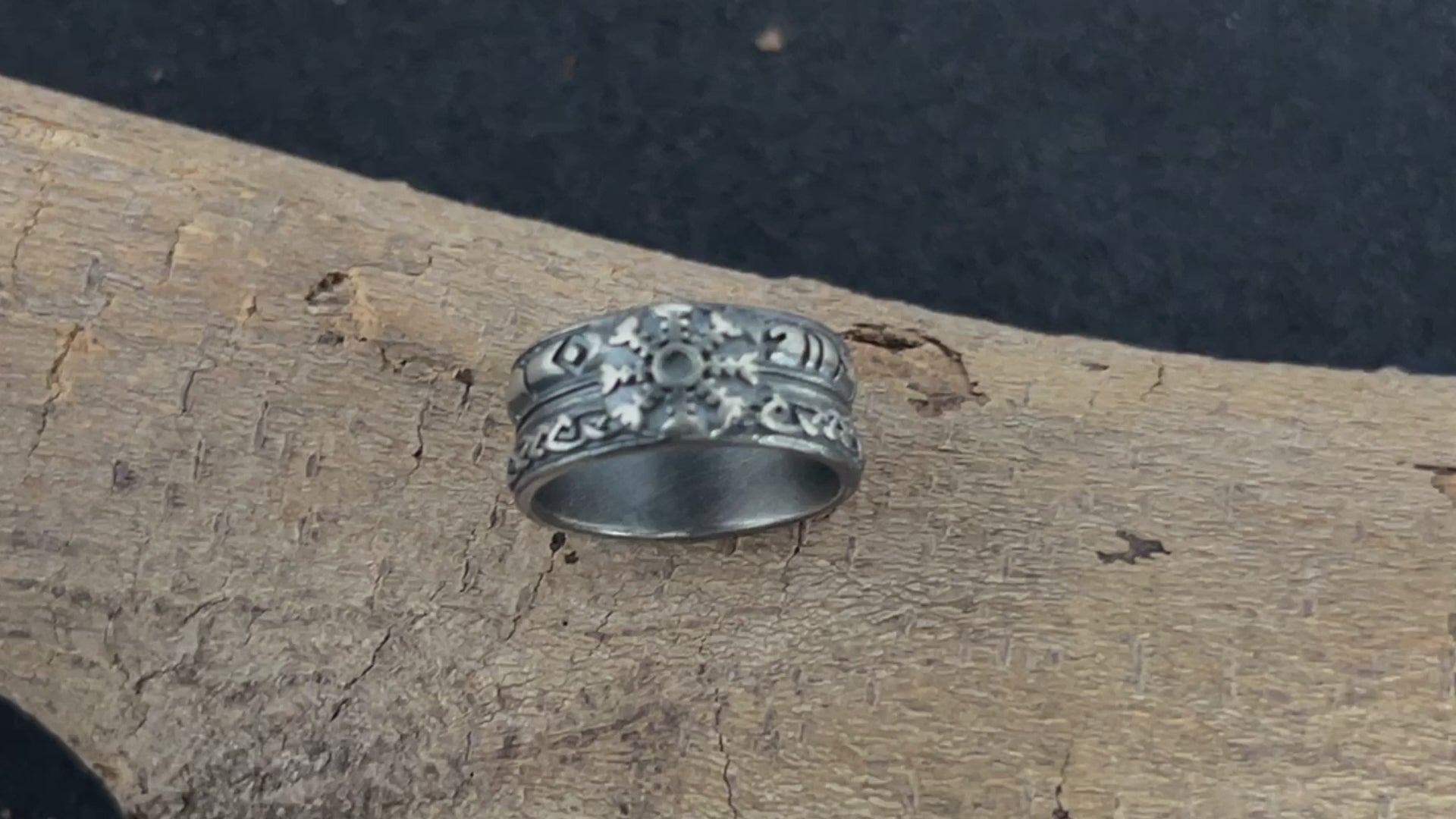 Personalized 925 Sterling Silver Viking Compass Ring Custom Engraved Mens Band