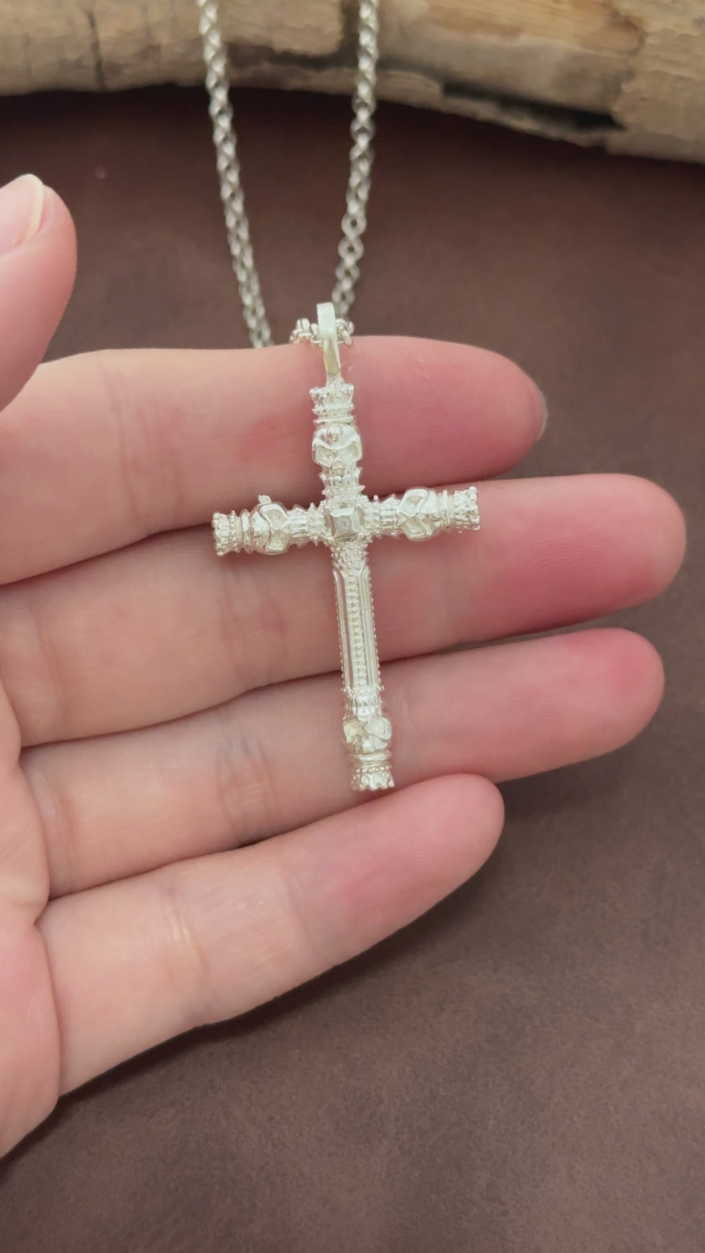 925 Sterling Silver Four Skull Cross Pendant Proclaiming Christ Victory Over Death