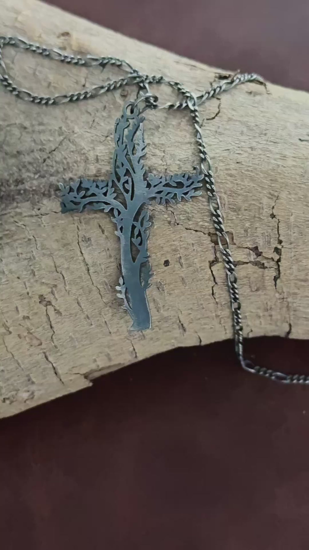 925 Sterling Silver Tree of Life Cross Pendant Offering Renewal and Eternal Life