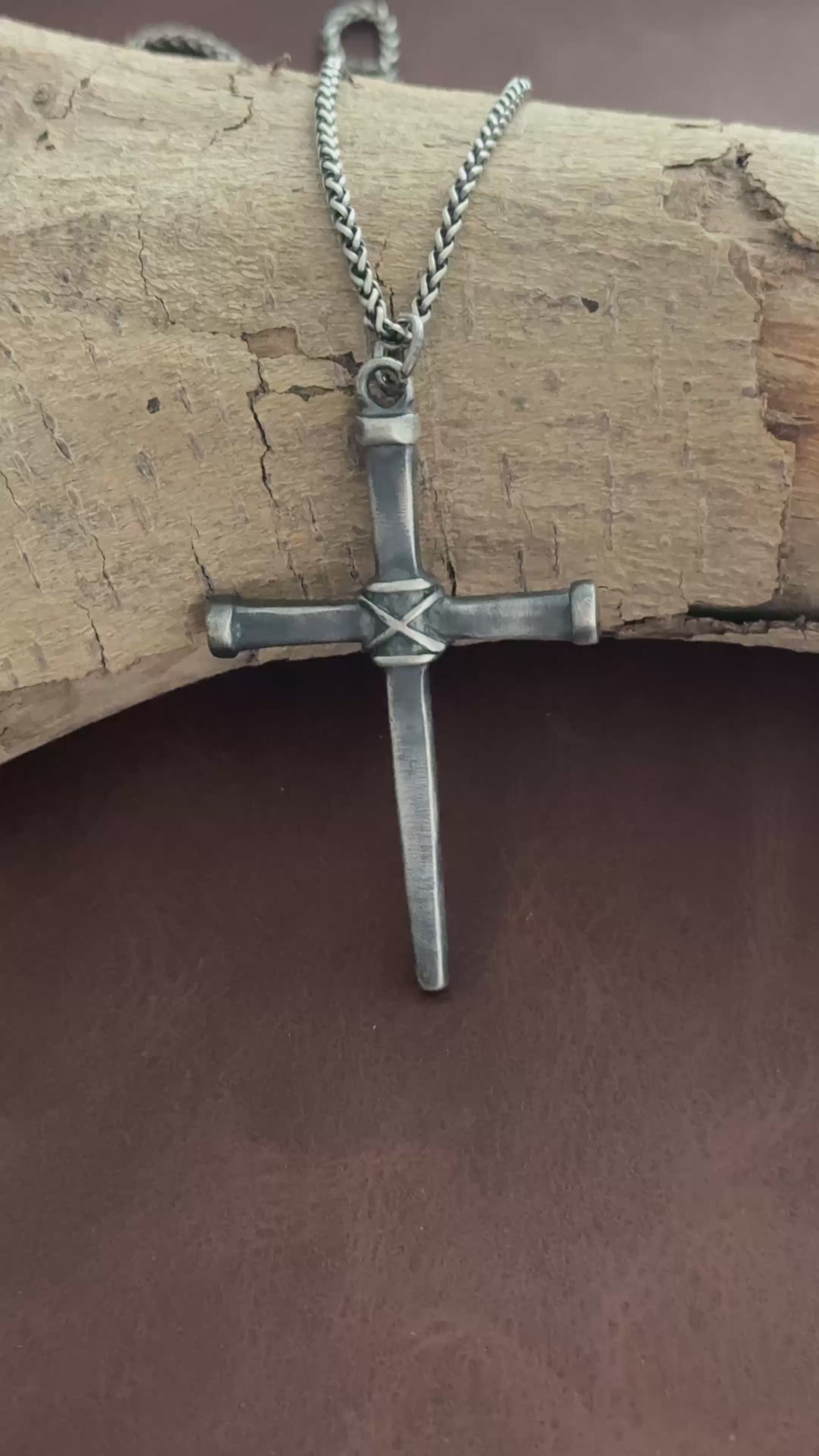Sacred 925 Sterling Silver Wooden Beam Cross Pendant Protecting Your Faith and Soul